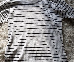 Long sleeve striped womens top